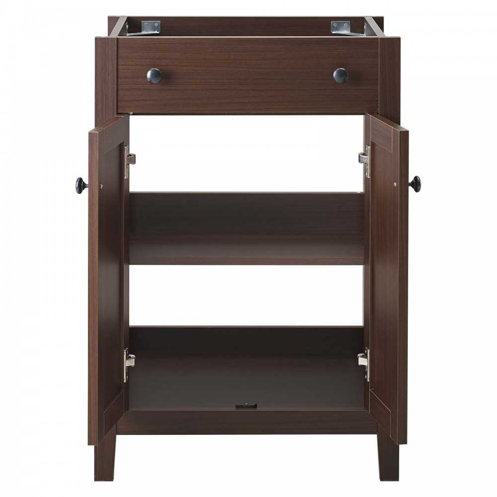 Nantucket 24" Bathroom Vanity Cabinet (Sink Basin Not Included), Walnut