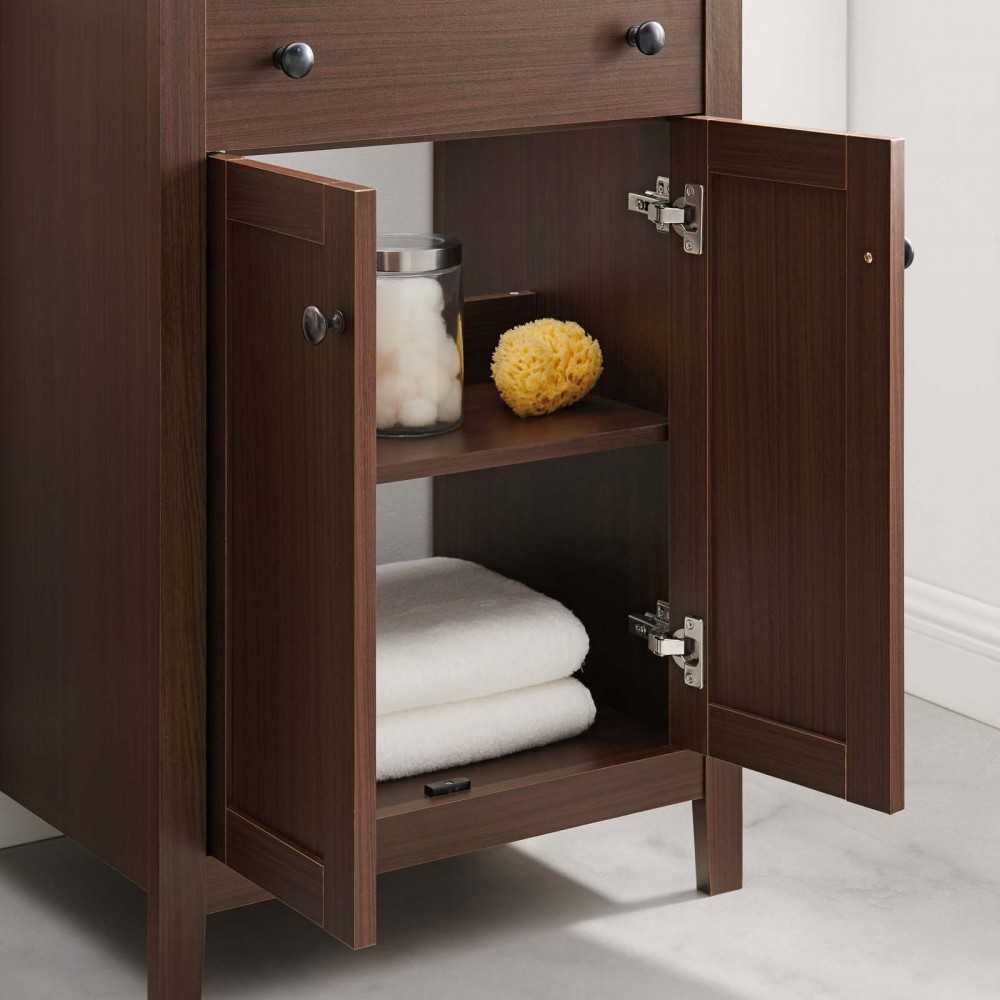 Nantucket 24" Bathroom Vanity Cabinet (Sink Basin Not Included), Walnut