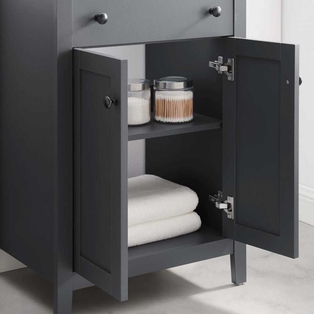 Nantucket 24" Bathroom Vanity Cabinet (Sink Basin Not Included), Gray