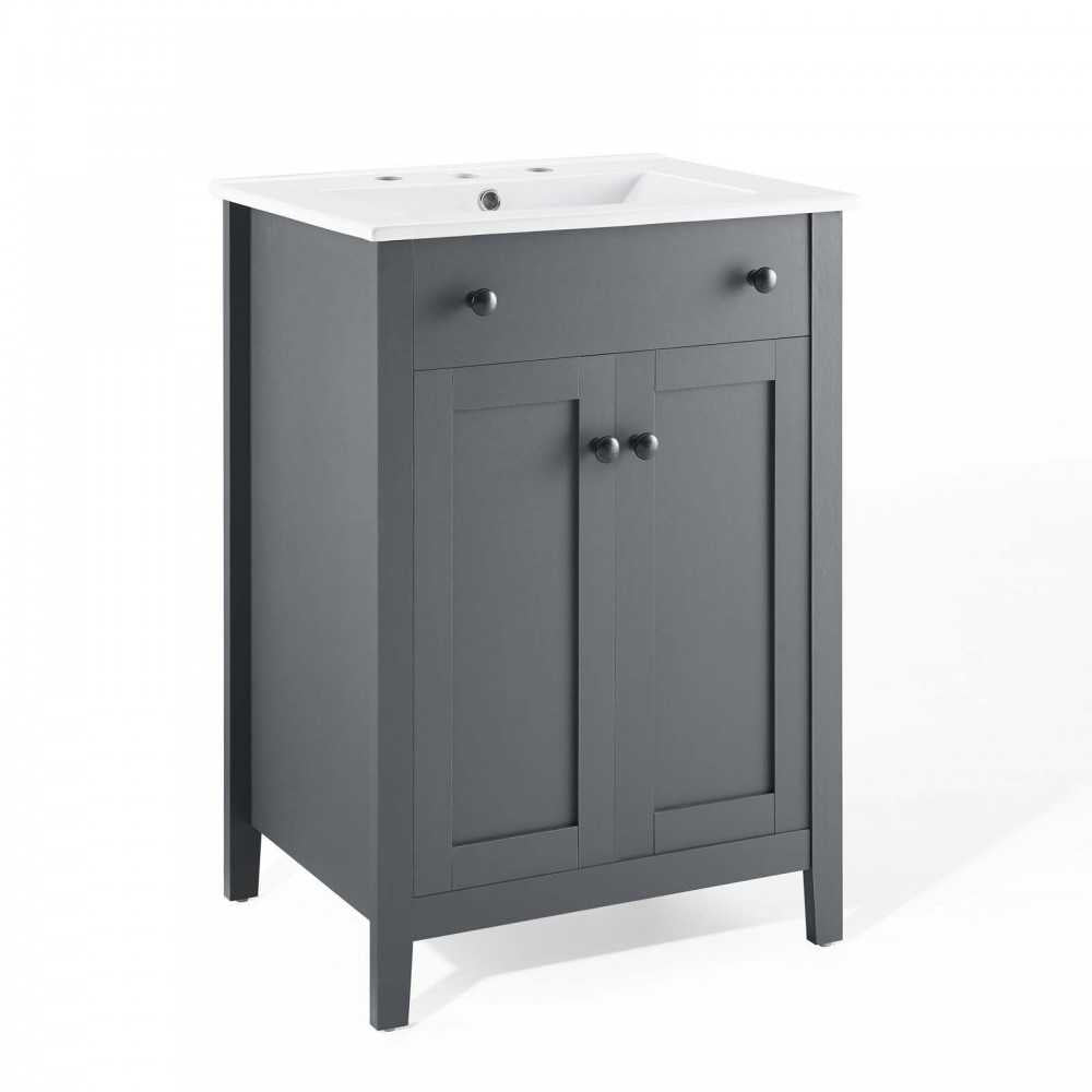 Nantucket 24" Bathroom Vanity, Gray White