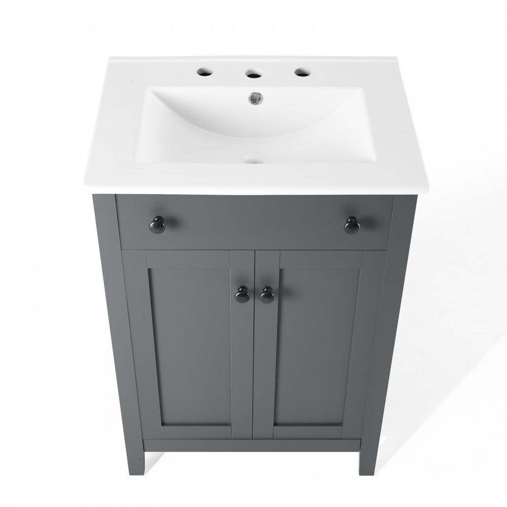 Nantucket 24" Bathroom Vanity, Gray White