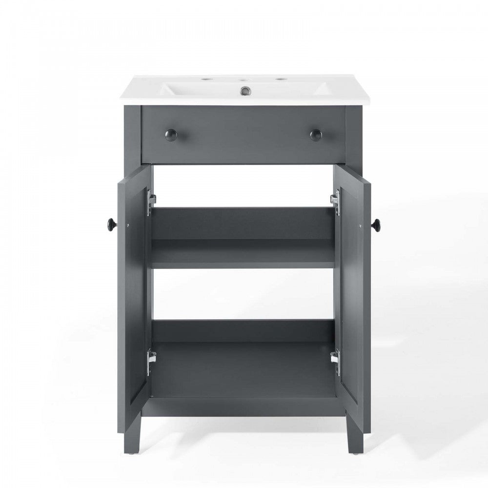 Nantucket 24" Bathroom Vanity, Gray White