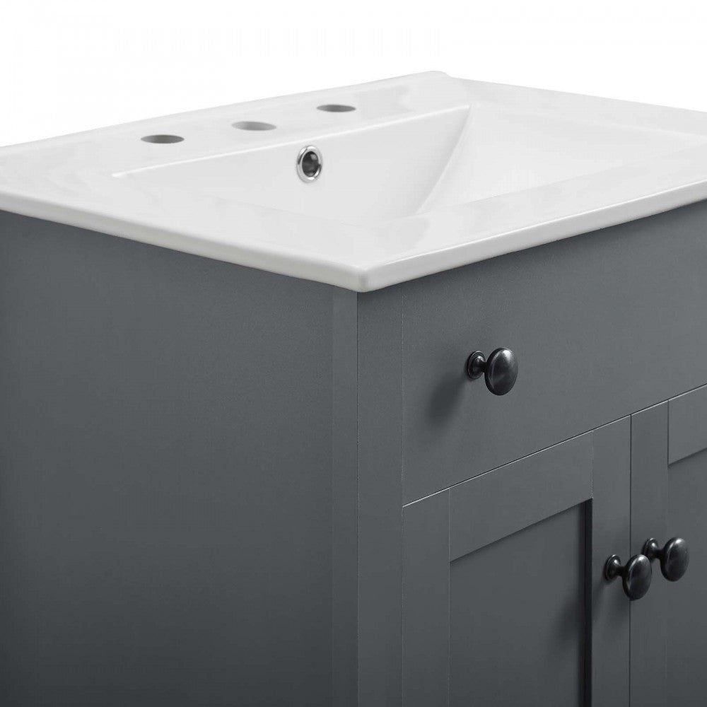 Nantucket 24" Bathroom Vanity, Gray White