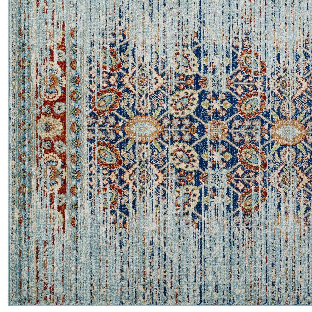 Naria Distressed Persian Medallion 5x8 Area Rug