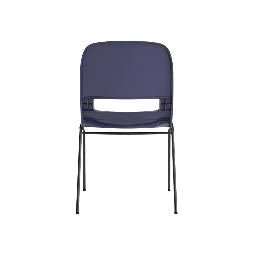 Navy Stack Chair-Black Frame