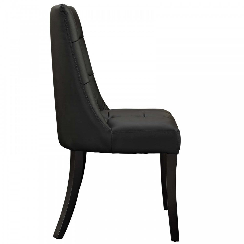 Noblesse Dining Chair Vinyl Set of 4, Black