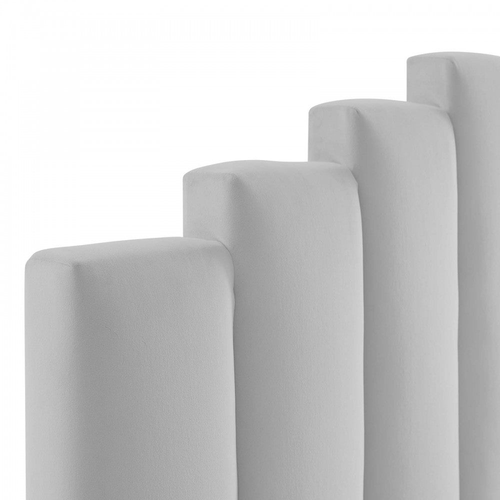 Noelle Performance Velvet King/California King Headboard, Light Gray