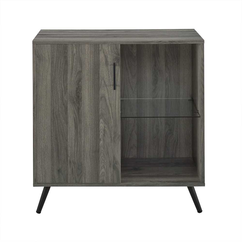 Nora 30" 1 Door Modern Wood Accent Cabinet - Slate Gray