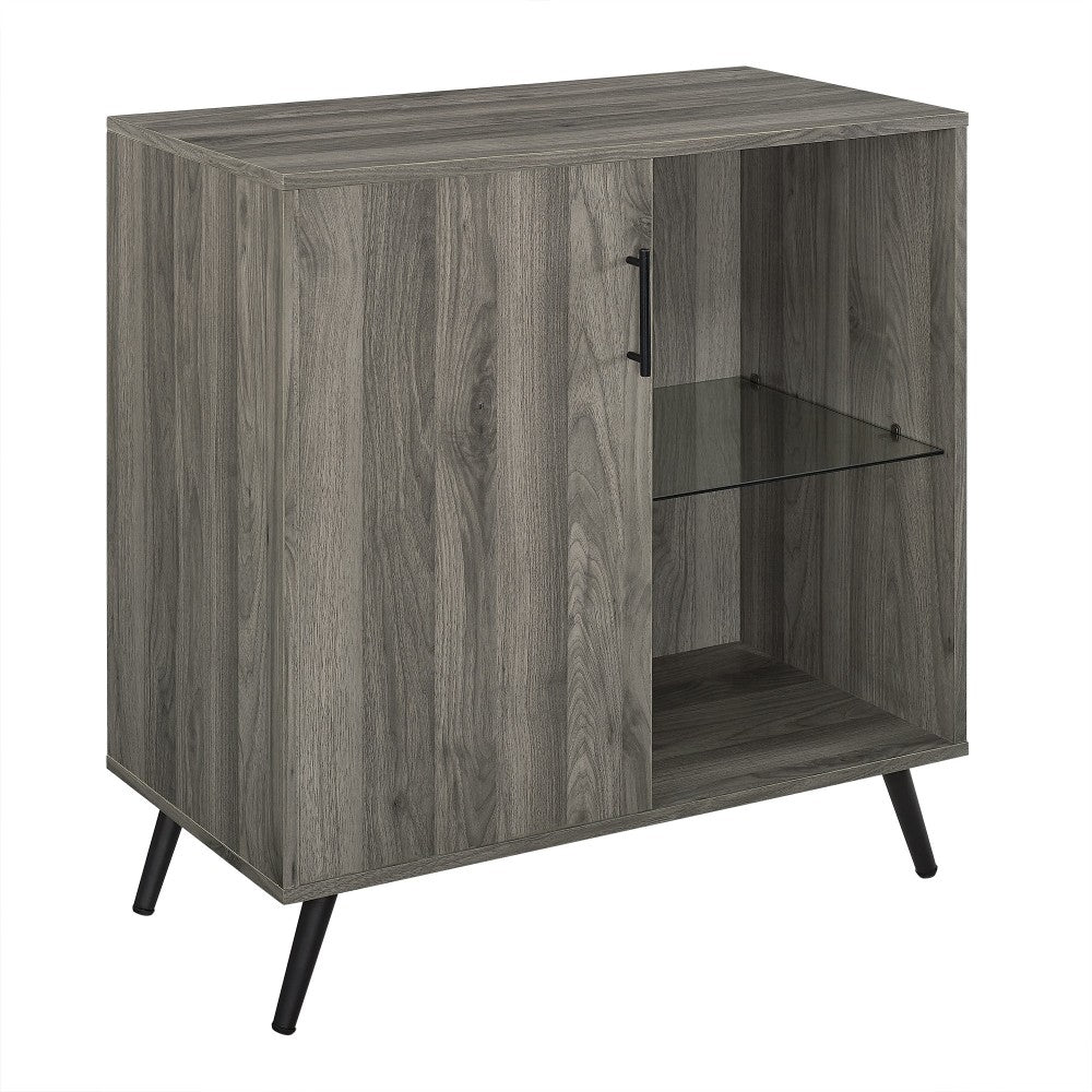 Nora 30" 1 Door Modern Wood Accent Cabinet - Slate Gray