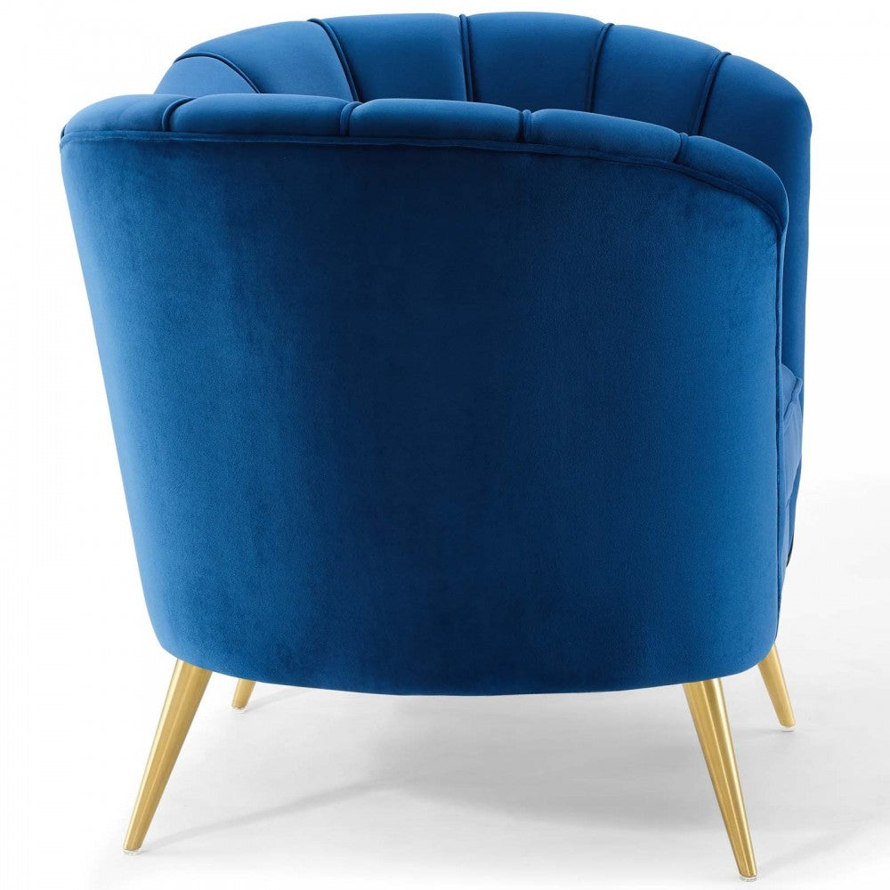 Opportunity Performance Velvet Armchair, Navy