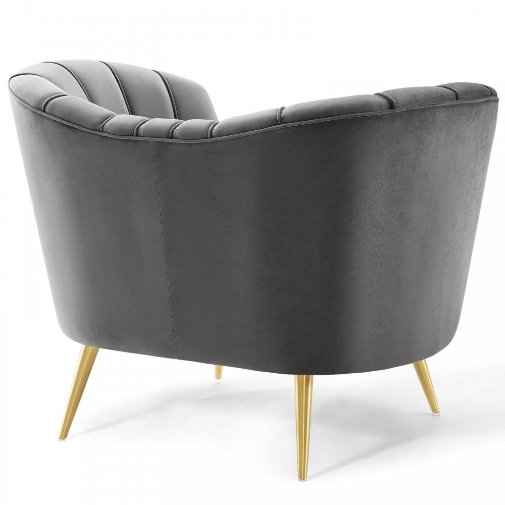Opportunity Performance Velvet Armchair Set of 2, Gray