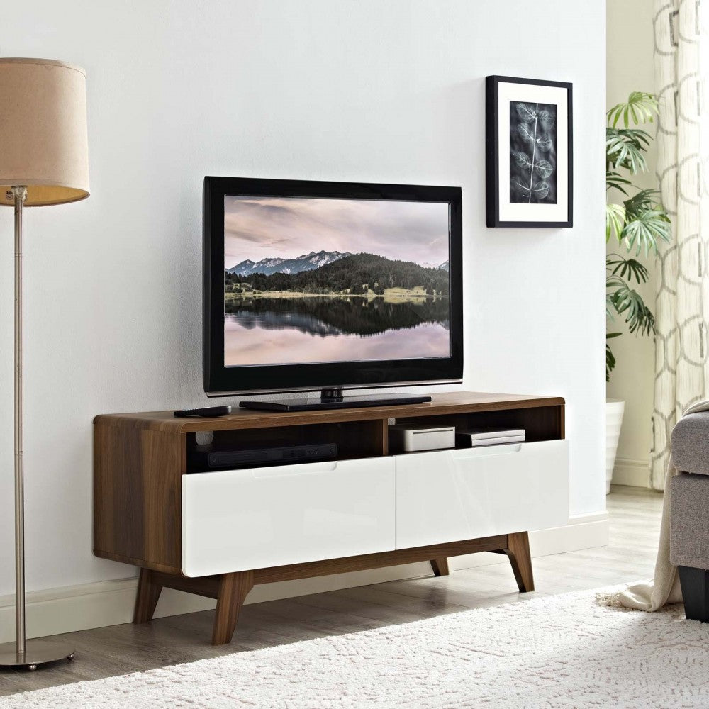Origin 47" TV Stand, Walnut White