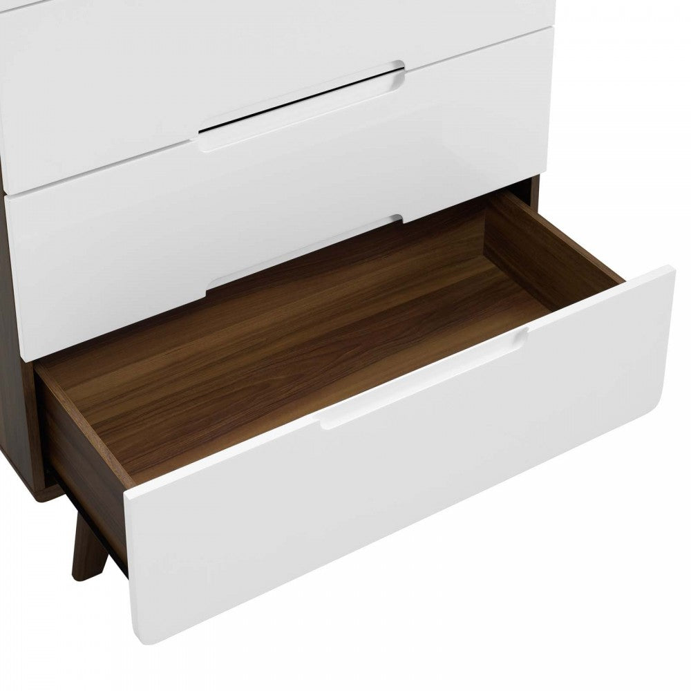 Origin Four-Drawer Chest or Stand, Walnut White