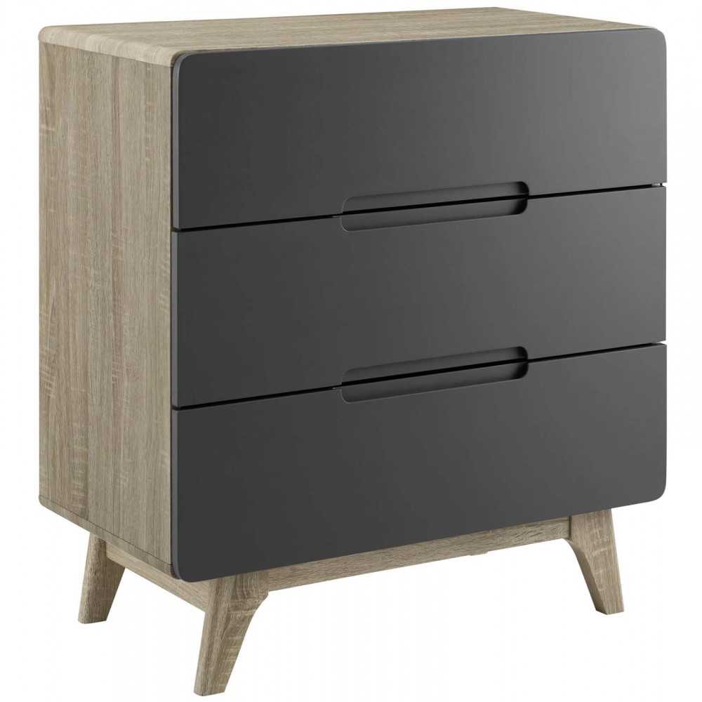 Origin Three-Drawer Chest or Stand, Natural Gray
