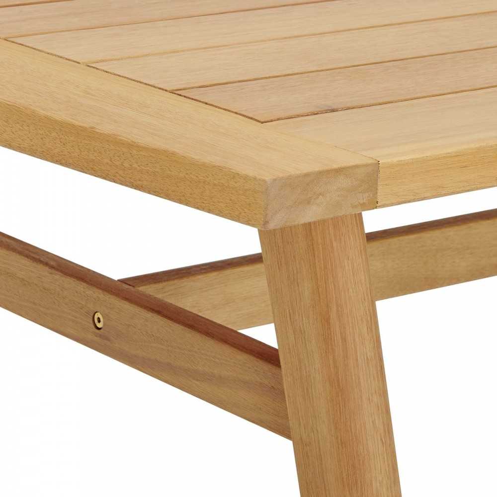 Orlean 3 Piece Outdoor Patio Eucalyptus Wood Set, Natural Light Gray, EEI-3992-NAT-LGR-SET