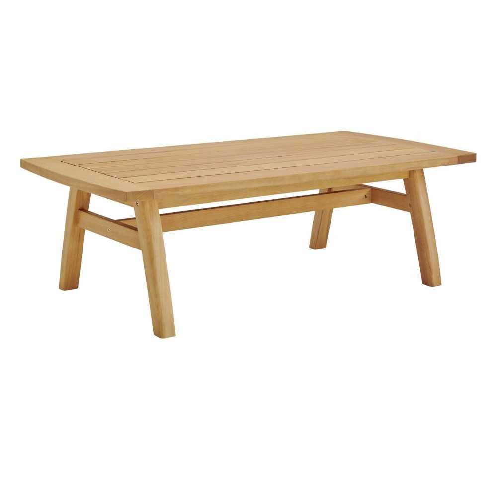 Orlean 4 Piece Outdoor Patio Eucalyptus Wood Set, Natural Light Gray, EEI-3831-NAT-LGR-SET