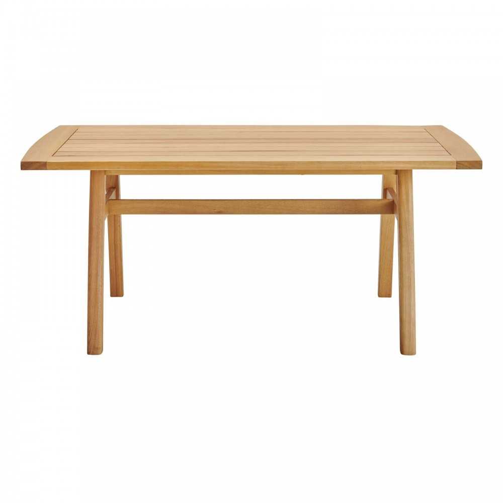 Orlean 57" Outdoor Patio Eucalyptus Wood Dining Table