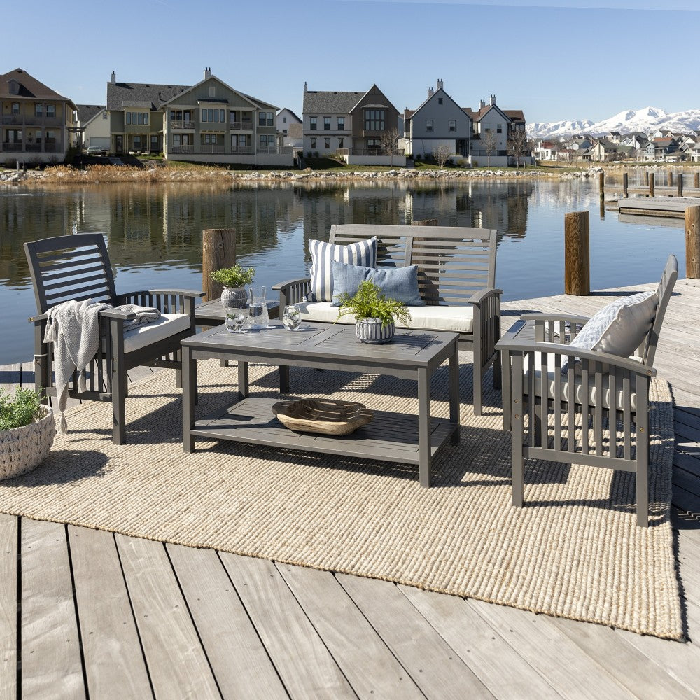 Outdoor Chat Set - Gray Wash, OGWLSCH6GW