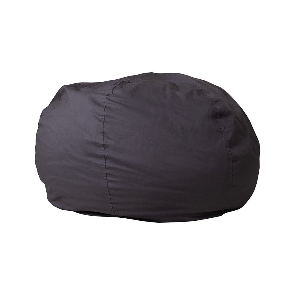 Oversized Solid Gray Bean Bag Chair for Kids and Adults