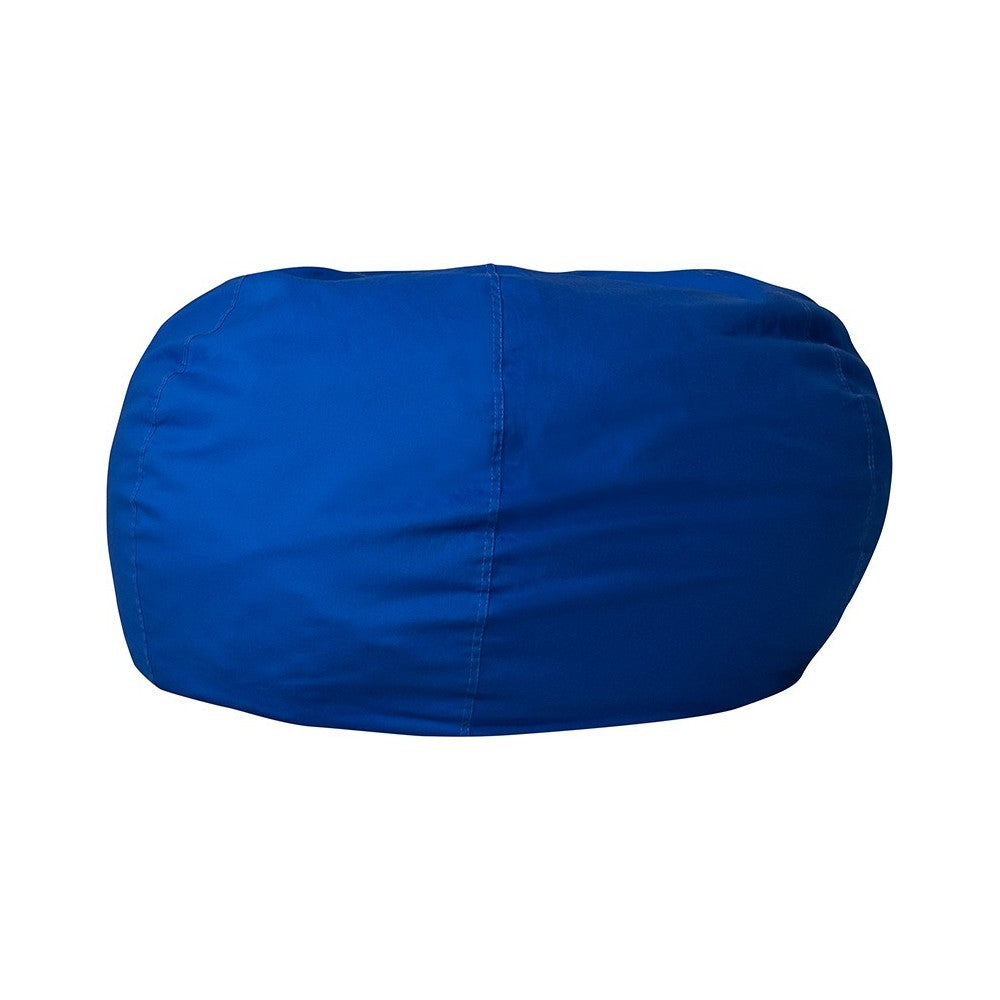 Oversized Solid Royal Blue Bean Bag Chair for Kids and Adults