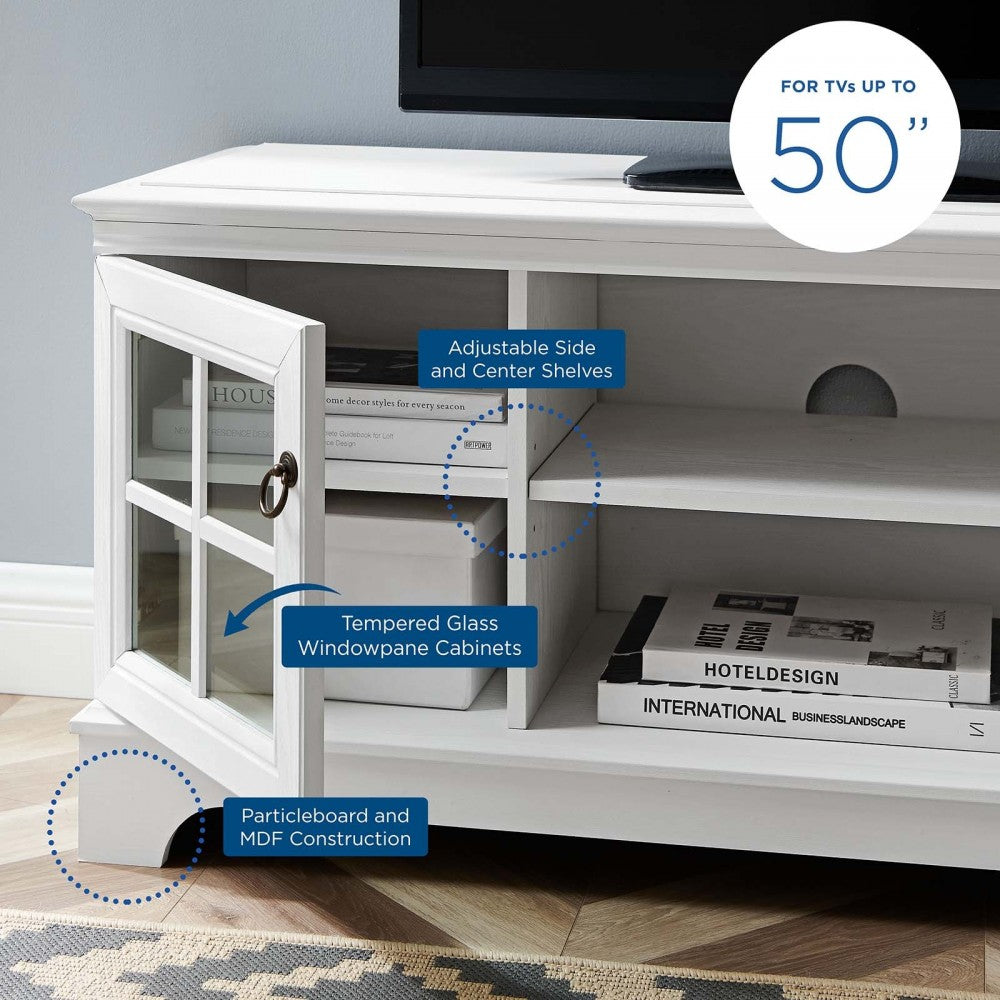 Pacific 47" TV Stand, White