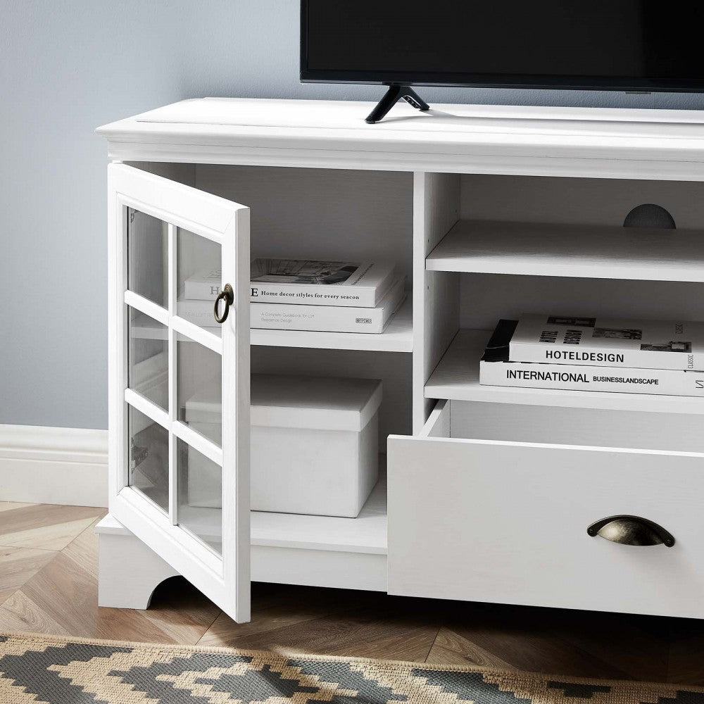 Pacific 59" TV Stand, White