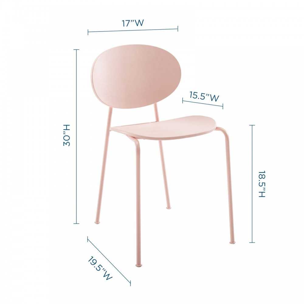 Palette Dining Side Chair Set of 2, Pink