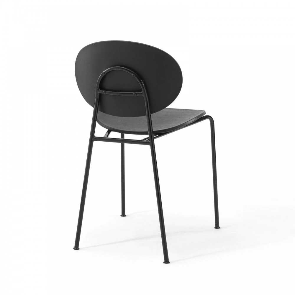 Palette Dining Side Chair Set of 2, Black
