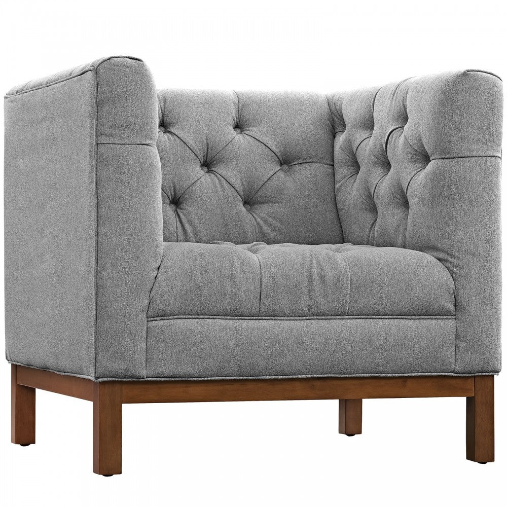 Panache Living Room Set Upholstered Fabric Set of 2, Expectation Gray