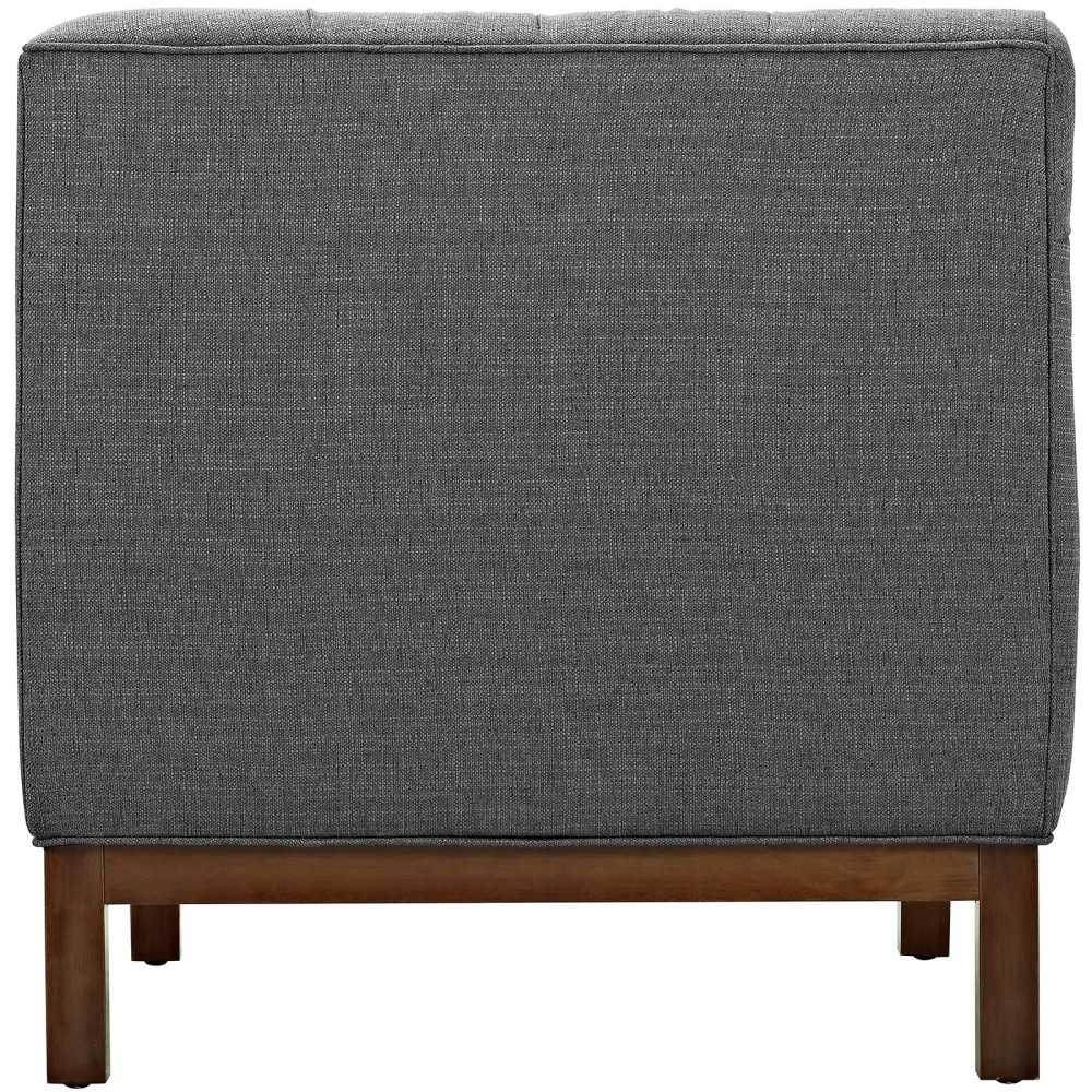 Panache Upholstered Fabric Armchair, Gray