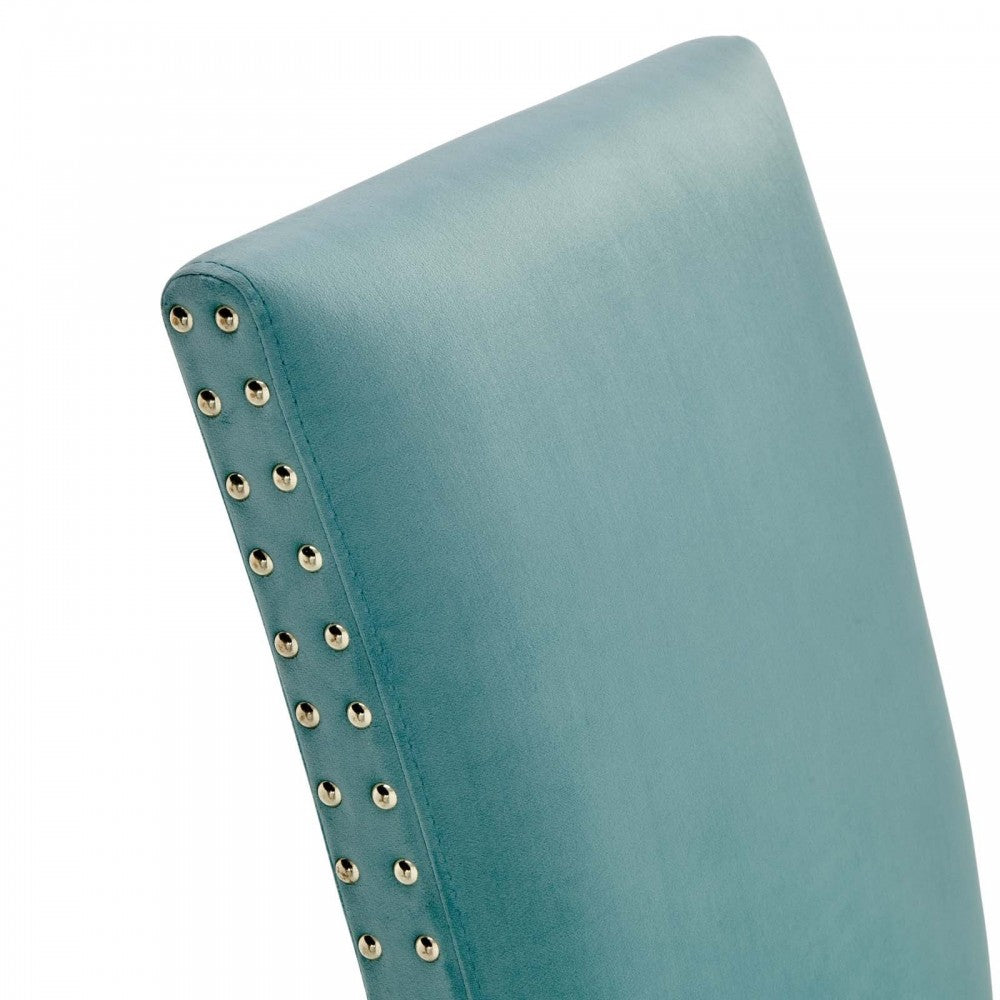 Parcel Performance Velvet Dining Side Chairs - Set of 2, Mint