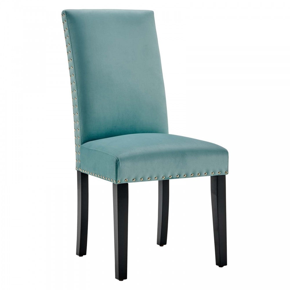 Parcel Performance Velvet Dining Side Chairs - Set of 2, Mint