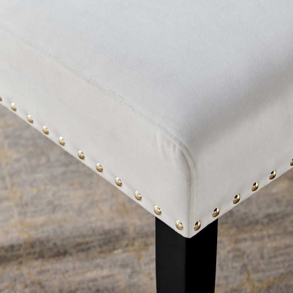 Parcel Performance Velvet Dining Side Chairs - Set of 2, White