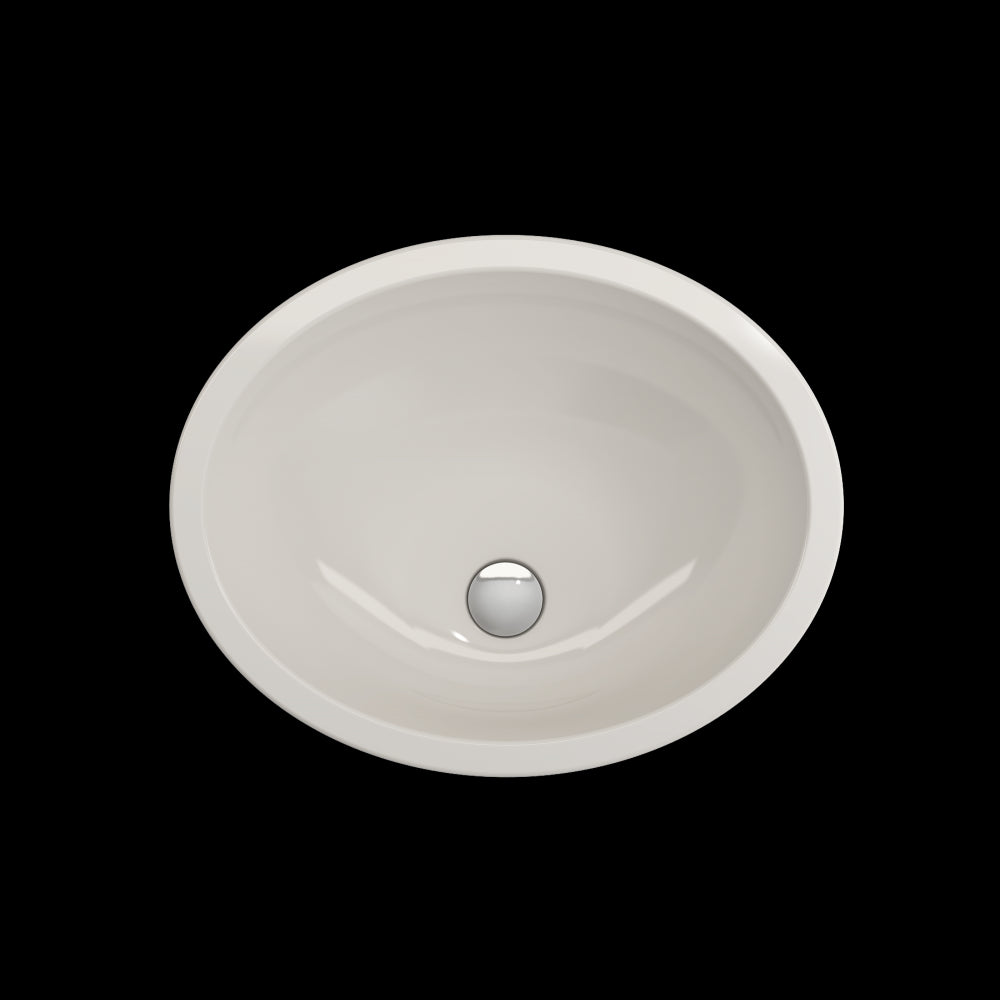 Parma Undermount Sink Fireclay 22 in. with Overflow in Biscuit