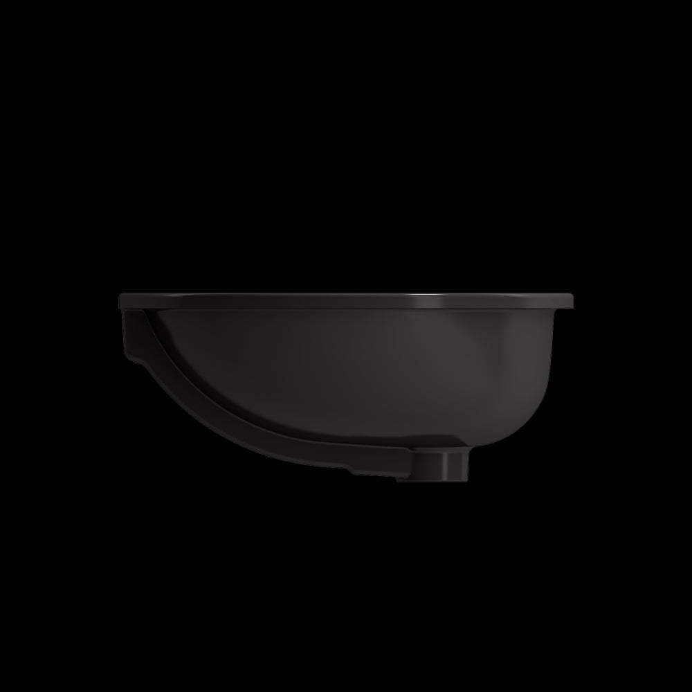 Parma Undermount Sink Fireclay 22 in. with Overflow in Matte Black