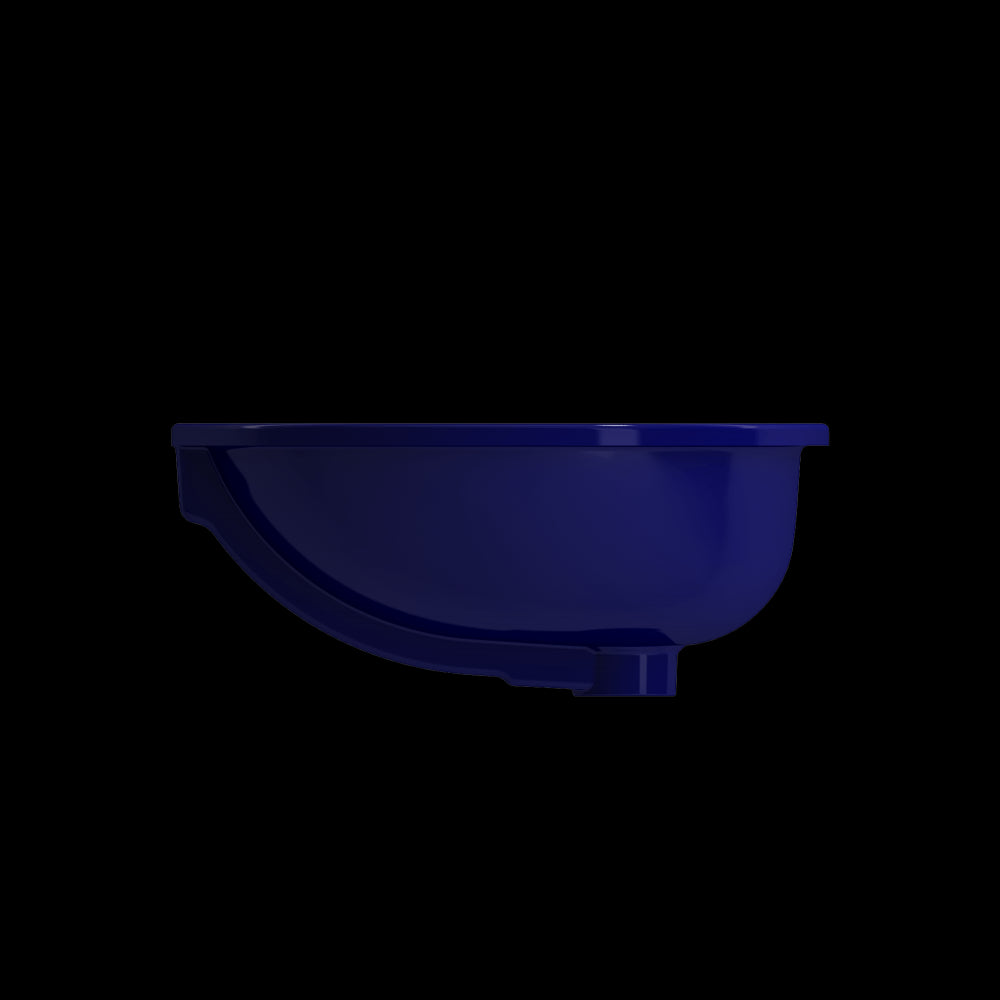 Parma Undermount Sink Fireclay 22 in. with Overflow in Sapphire Blue