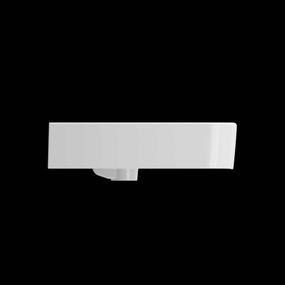 Parma Wall-Mounted Sink Fireclay 25.5 in. 3-Hole with Overflow in White