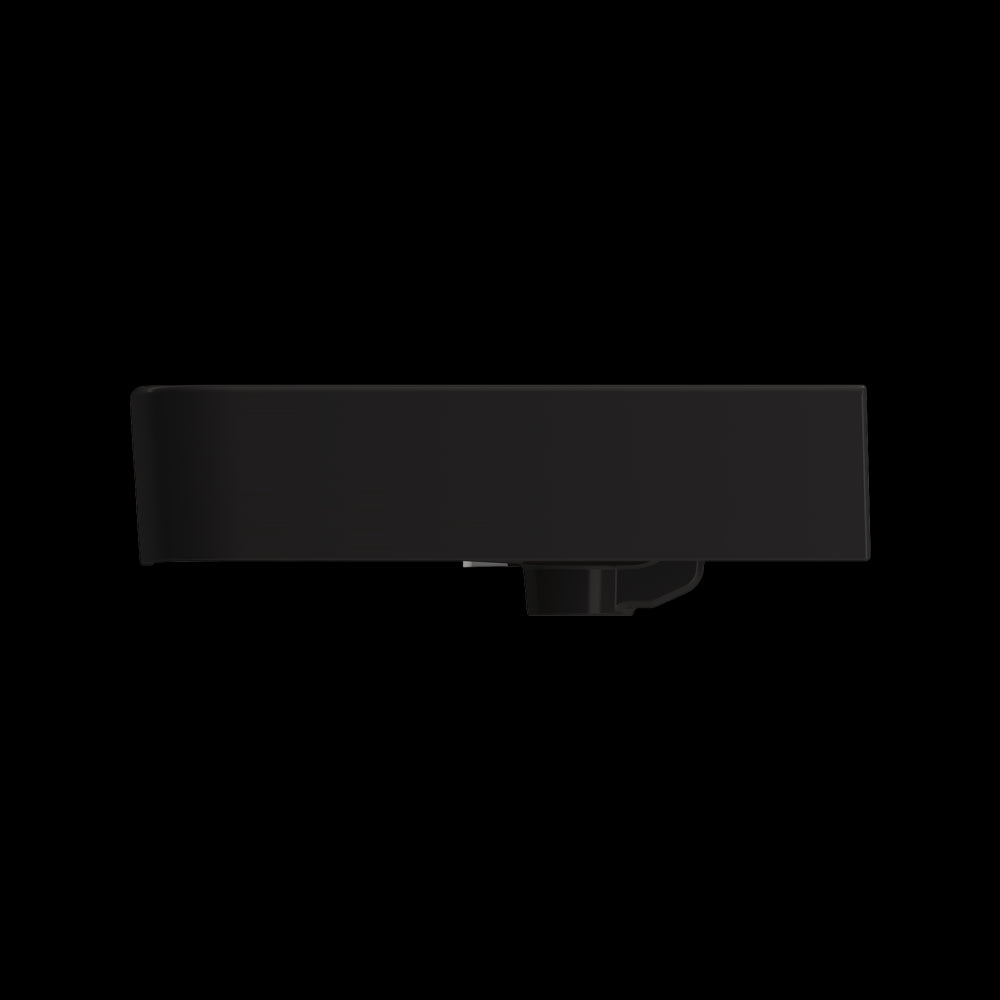 Parma Wall-Mounted Sink Fireclay 33.5 in. 1-Hole with Overflow in Matte Black