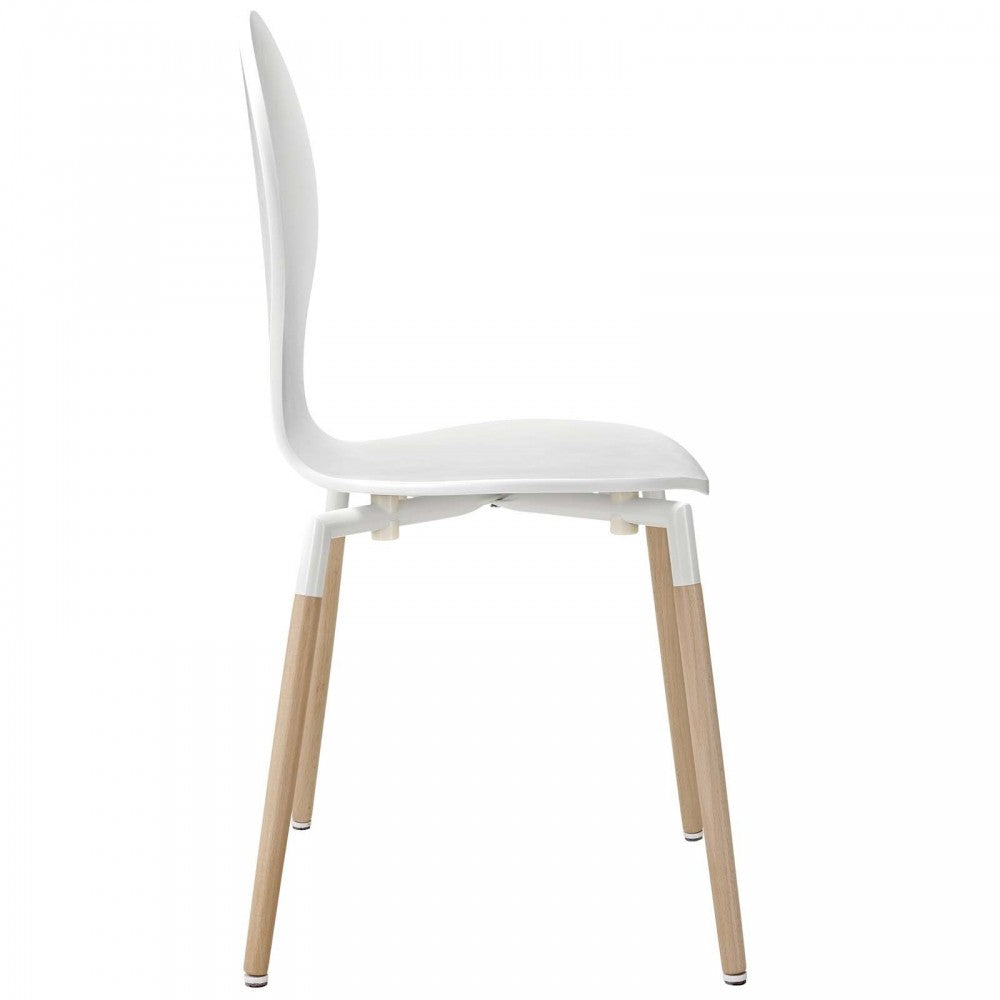 Path Dining Wood Side Chair, White