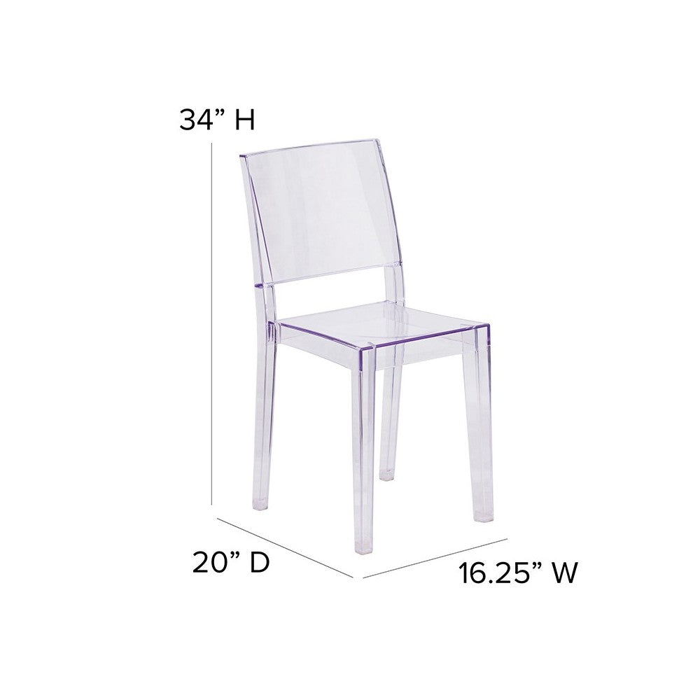 Phantom Series Transparent Stacking Side Chair
