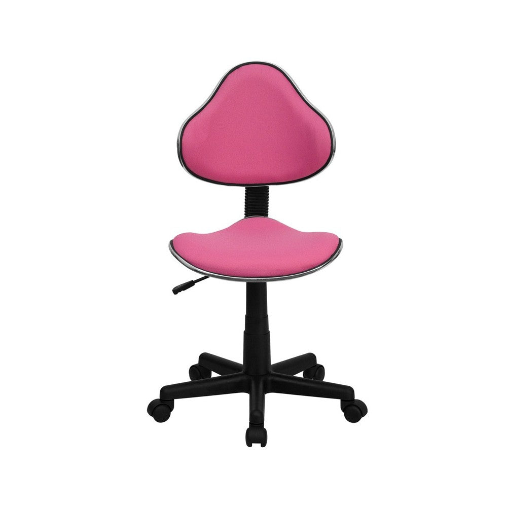 Pink Fabric Swivel Ergonomic Task Office Chair