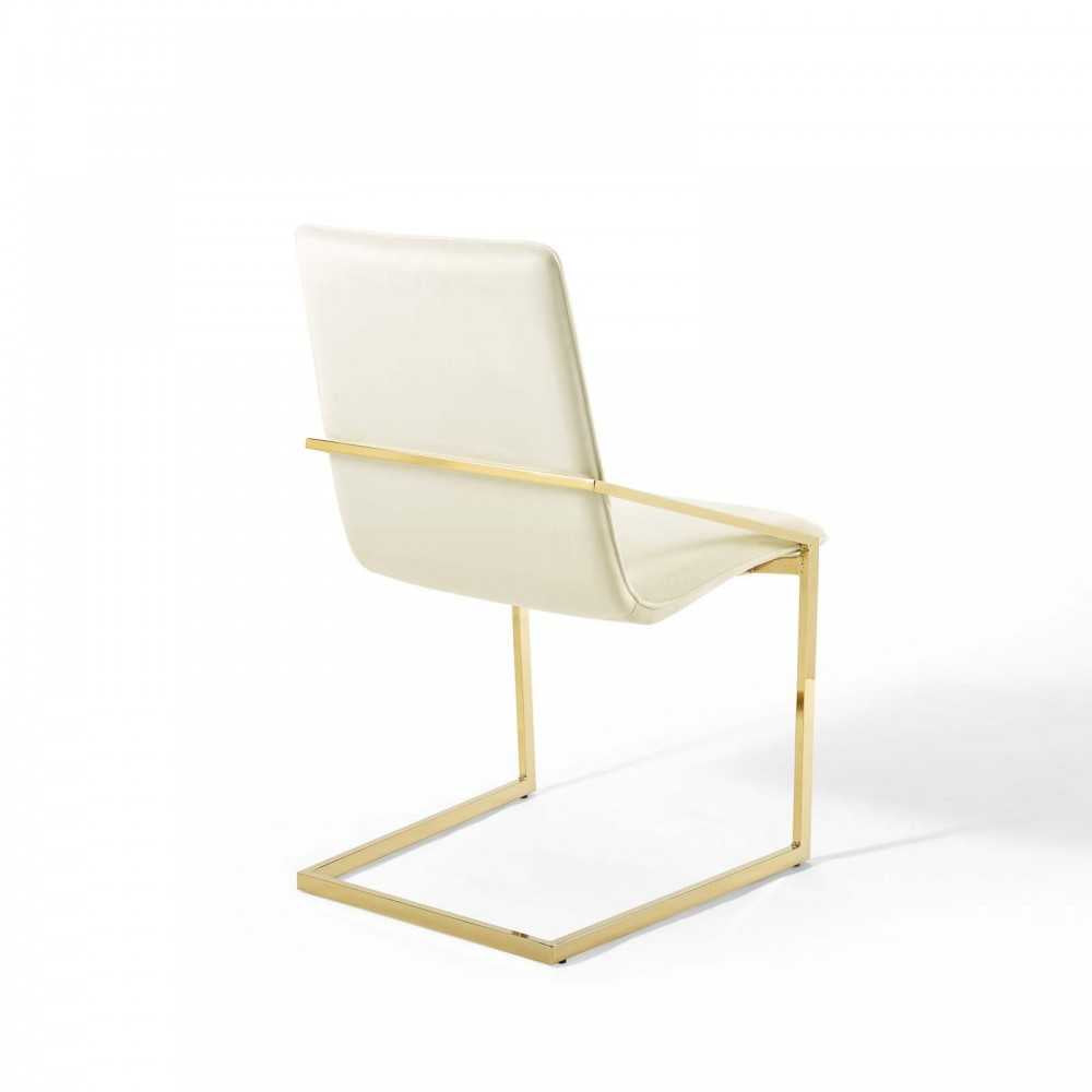 Pitch Dining Armchair Performance Velvet Set of 2, Gold Ivory
