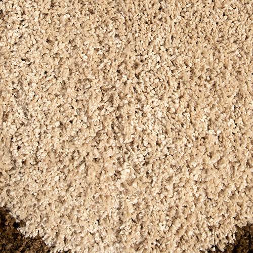 Orian Impressions Shag Circle Design Bisque 79"X116"