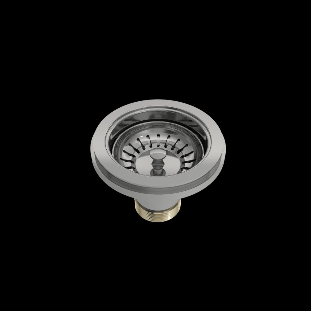 Polished Stainless Steel Kitchen Sink Strainer for Fireclay Sink Chrome