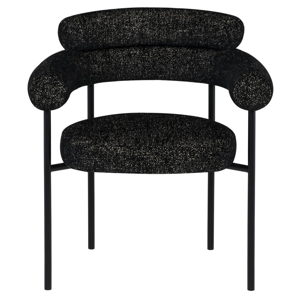Portia Salt & Pepper Fabric Dining Chair