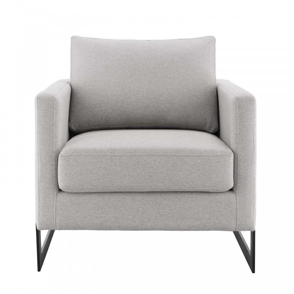 Posse Upholstered Fabric Accent Chair, Black Camel