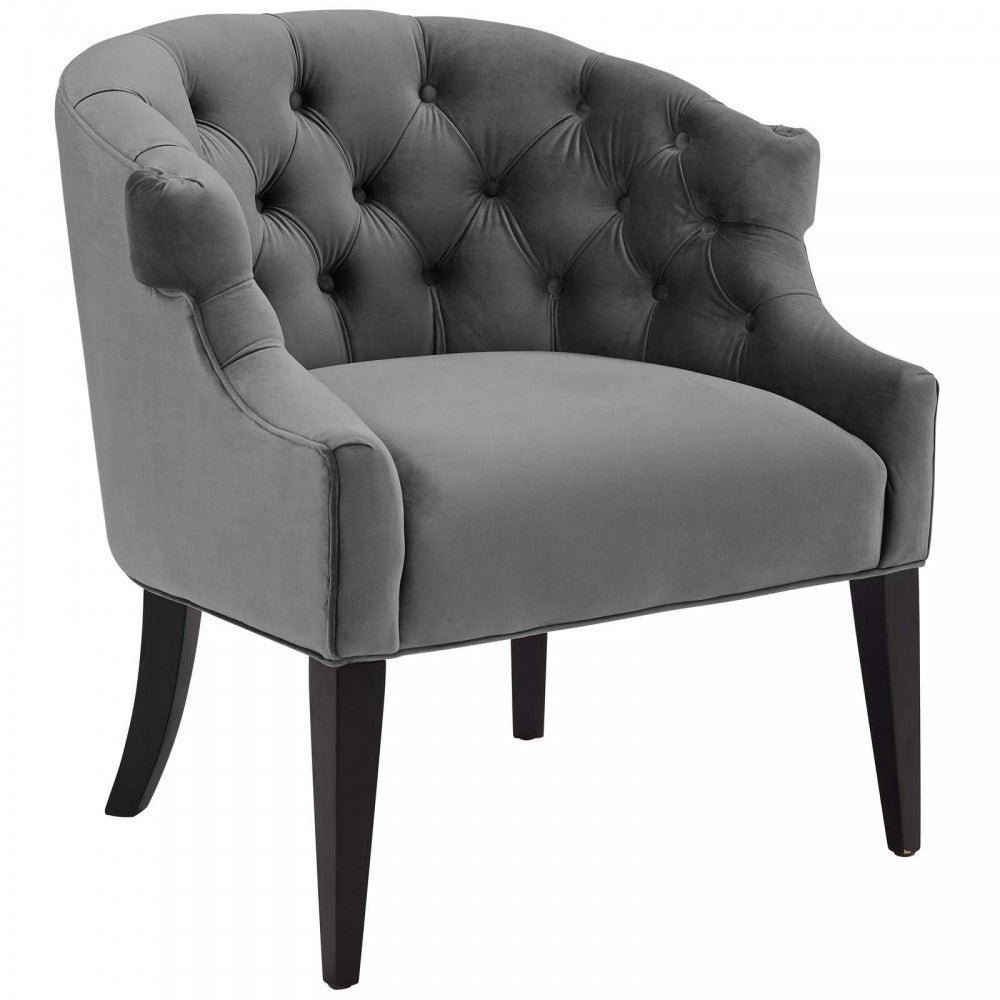 Precept Armchair Performance Velvet Set of 2, Gray