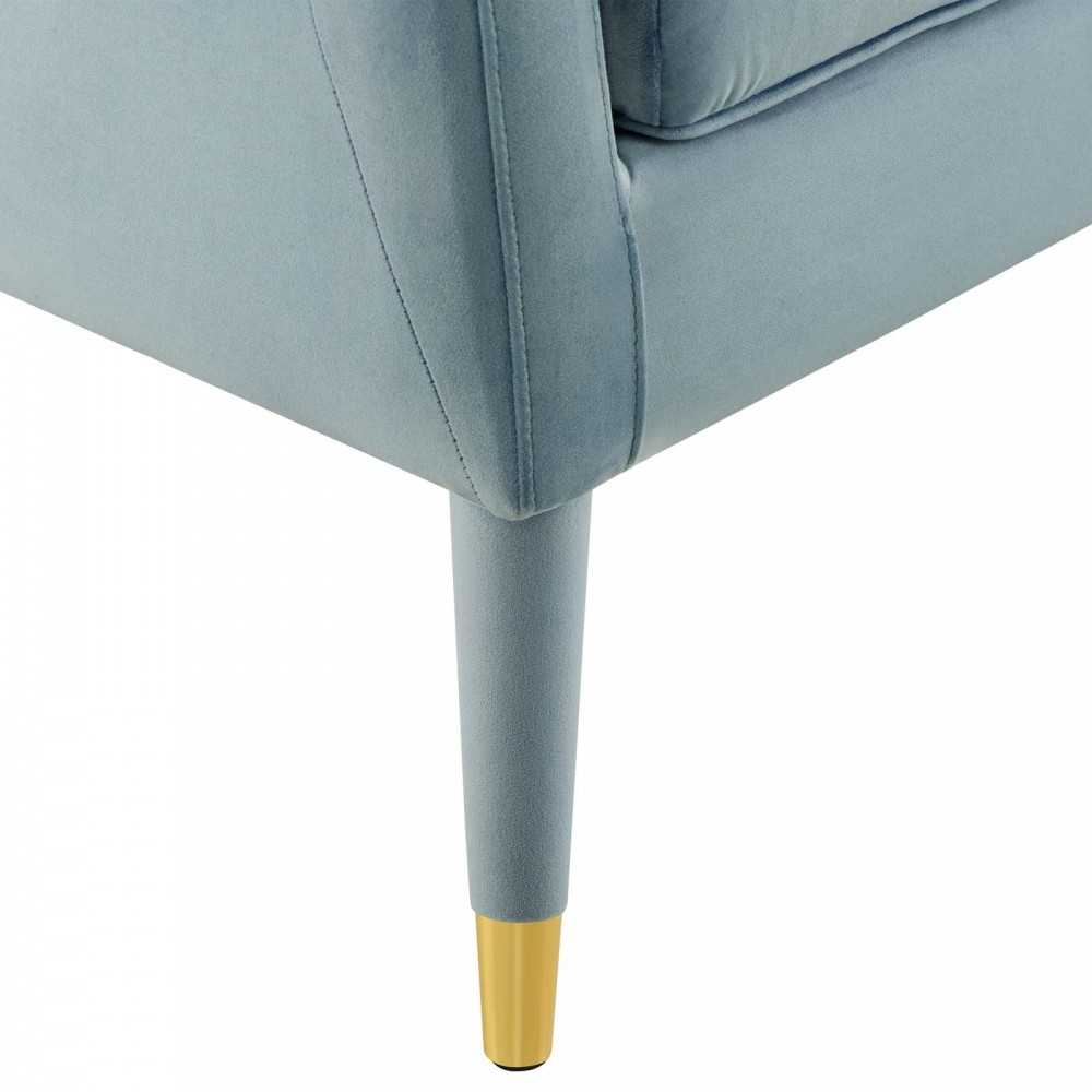 Premise Armchair Performance Velvet Set of 2, Light Blue