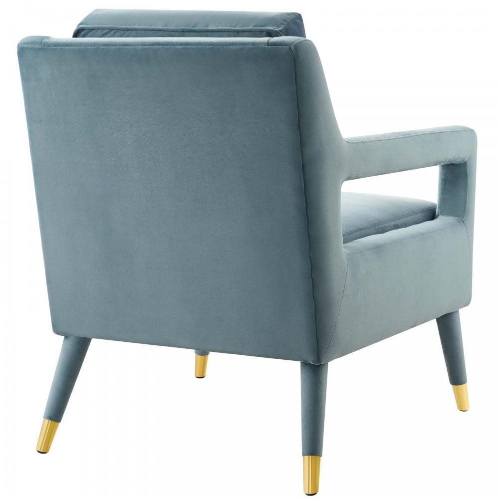 Premise Armchair Performance Velvet Set of 2, Light Blue