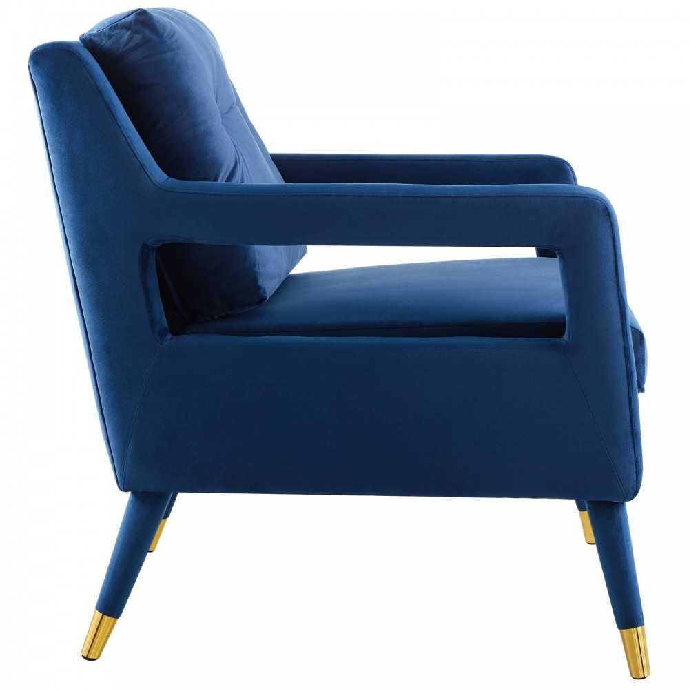 Premise Armchair Performance Velvet Set of 2, Navy